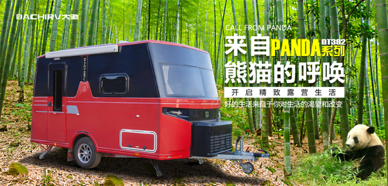 Electric Travel Trailer RV 100km/H Leisure Camper Trailer Xiaomi TV