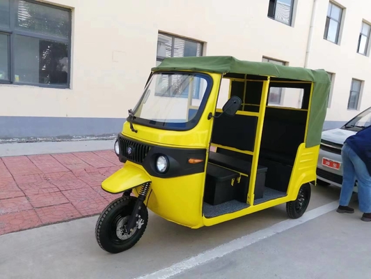Yellow Electric Passenger Tricycle Road Legal Tuk Tuk Electric Rickshaw
